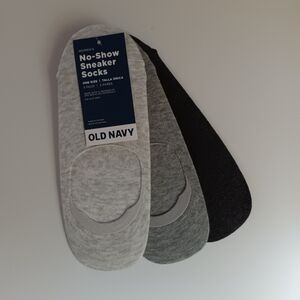 NEW Old Navy No Show Sneaker Women Socks 3 Pack One Size